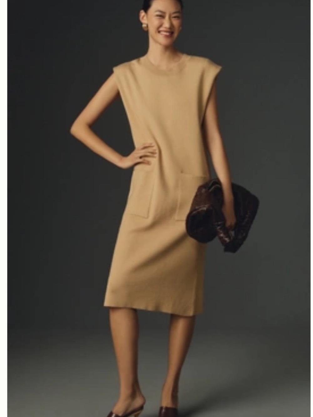 Maeve Muscle Column Midi Dress